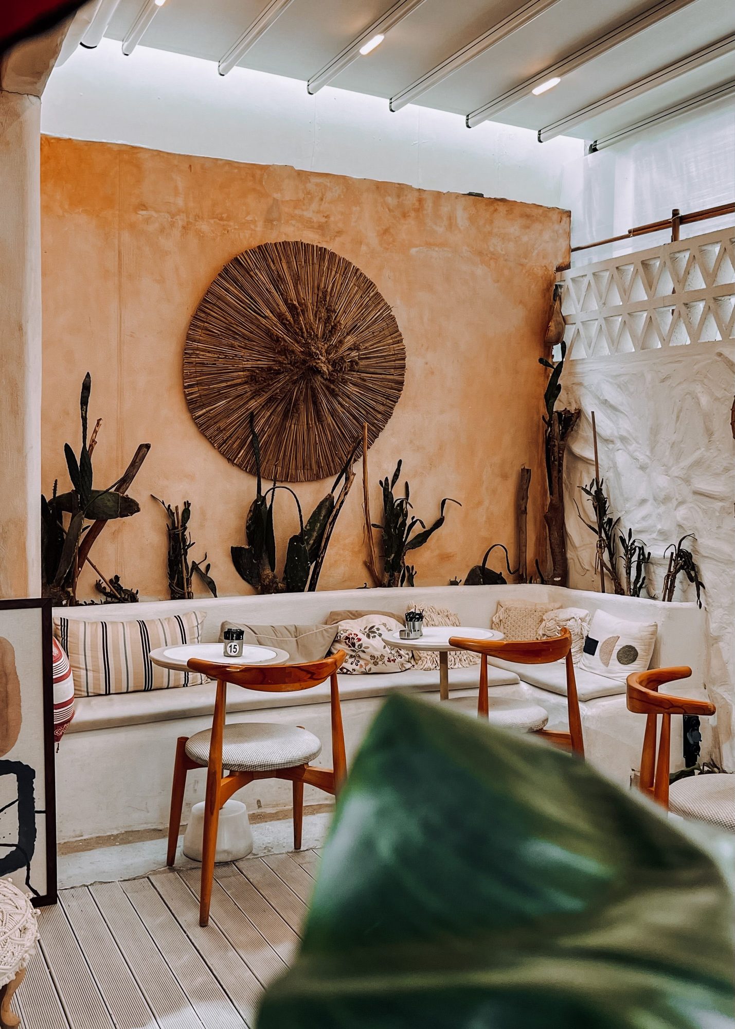 Bohemian-style home interior styled by Her Homes Co. — layered, warm, textural, collected.