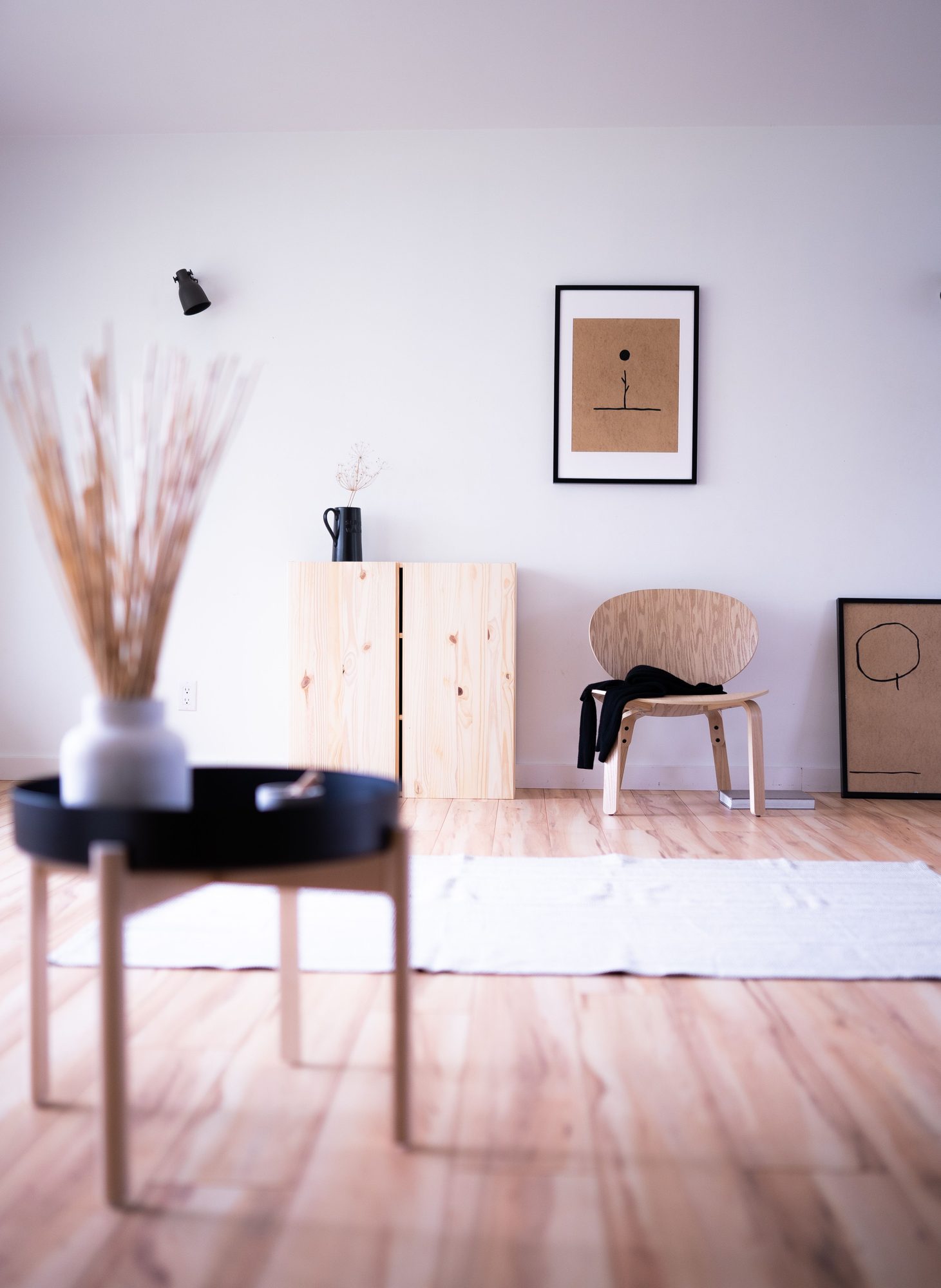 Scandinavian-style home interior styled by Her Homes Co. — light, natural, functional, quiet.